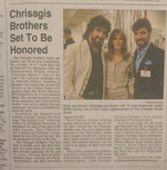 Chrisagis Brothers Set To Be Honored